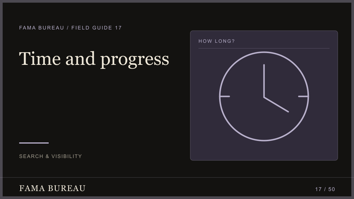 Time and progress: Immediate triage, Third-party decisions, Longer-term work