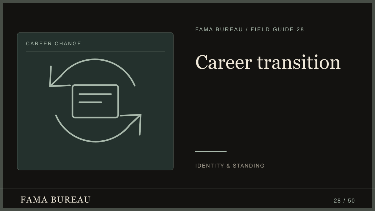 Career transition: New position, Old pages, Clear links