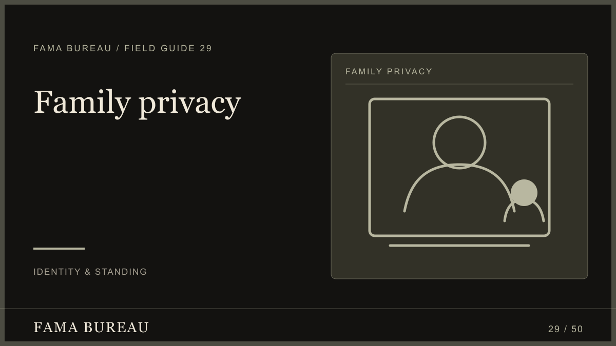 Family privacy: Map exposure, Agree boundaries, Monitor copies