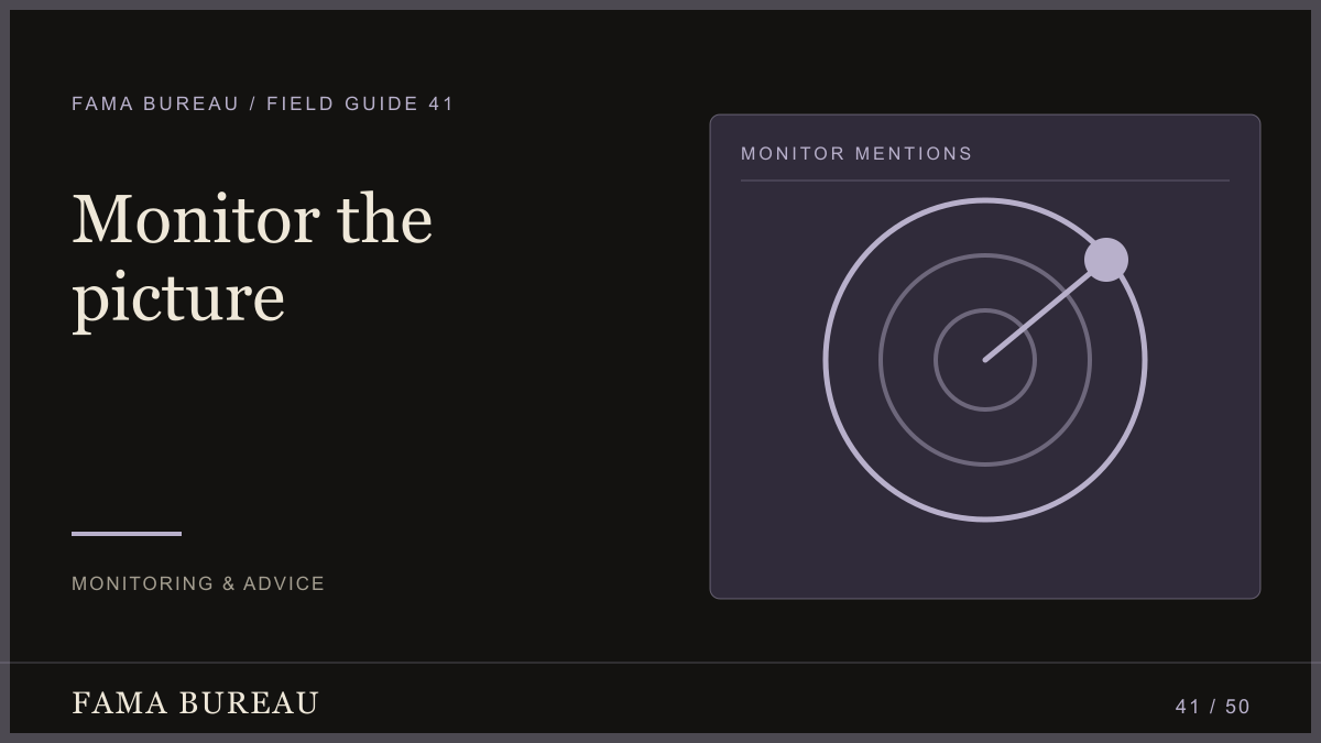 Monitor the picture: Names & terms, Source changes, Response threshold